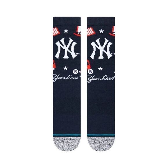 Stance MLB New York Yankees Landmark Crew Socks Navy Red USA Large L Infiknit - Picture 2 of 12